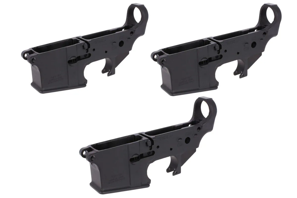 Anderson Manufacturing Anderson Stripped Lower Receiver – No Logo (3 Pack) - Lower Receiver for AR-15 - view 1