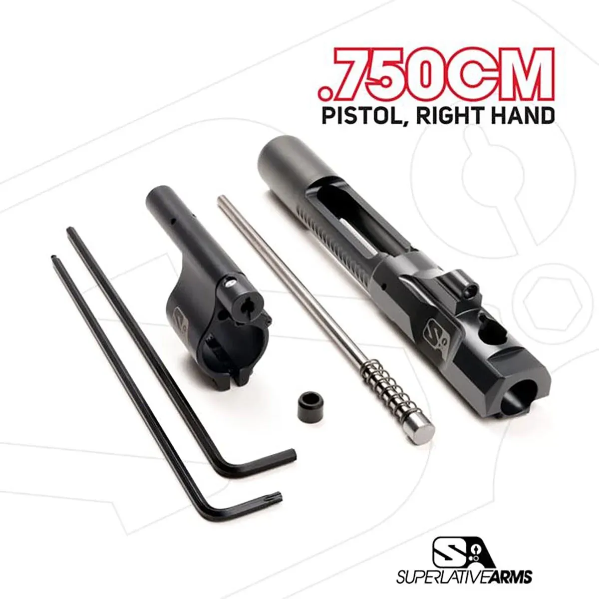 Superlative Arms AR-15 Adj Piston System W/ClampOn .750" Gas Block Carbine RH - Gas Block for AR-15 - view 1