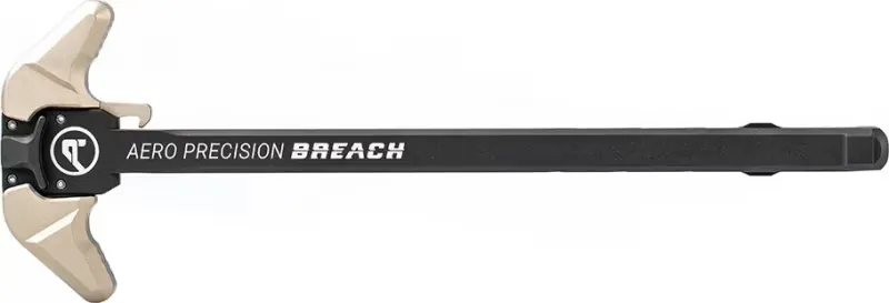 Aero Precision Ar 308 Breach Large Lever Ambidextrous Charging Handle - Ar308 Breach Ambidextrous Charging Handle Lrg Lever Blk/Tan - Charging Handle for AR-15 - view 1
