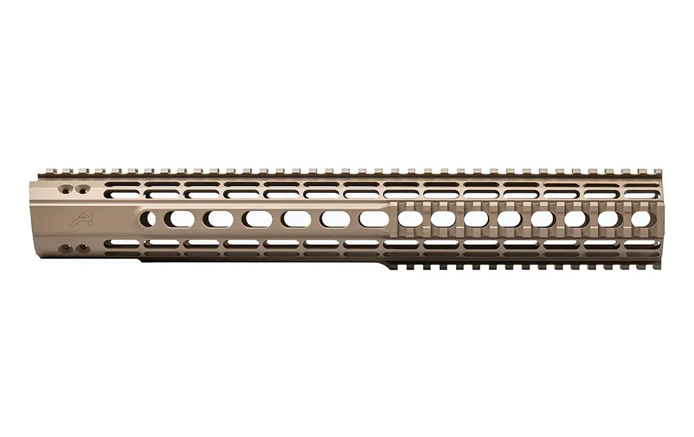 Aero Precision AR15 15" Enhanced Quad Rail Handguard, Gen 2 - FDE Cerakote - Handguard for AR-15, vista 1