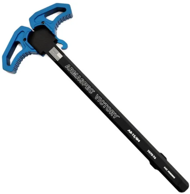 Armaspec Victory Compact Charging Handle, Black - Efficient and Ergonomic Charging Handle - ARM163-BLK - Charging Handle for AR-15, vista 4