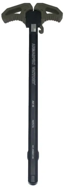 Armaspec Victory Compact Charging Handle, Black - Efficient and Ergonomic Charging Handle - ARM163-BLK - Charging Handle for AR-15, vista 1
