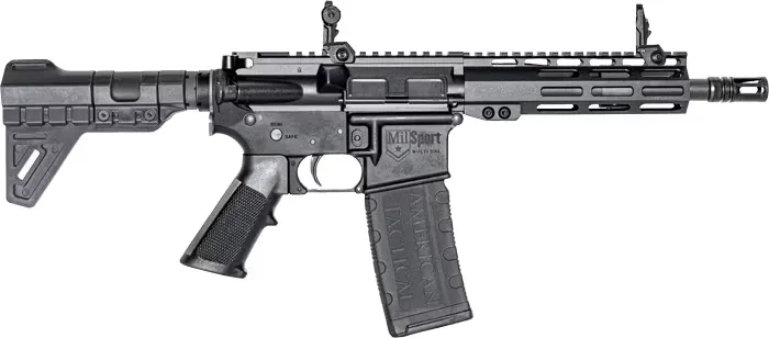 American Tactical ATI MilSport HGA 5.56 NATO 7.5" 30+1 Semi-Auto Pistol Threaded Barrel M-LOK - Complete Rifle, vista 1