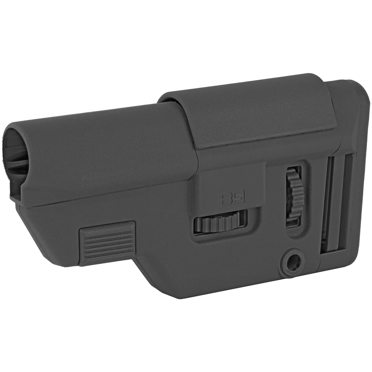 B5 Systems Collapsible Precision Stock, Black, Short Length Cheek Riser - Stock & Brace for AR-15, vista 1