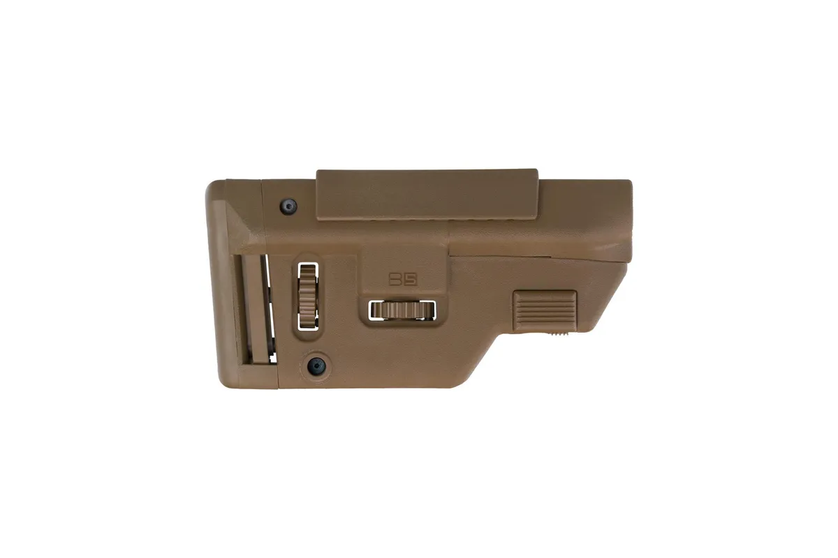 B5 Systems Collapsible Precision Stock, Coyote Brown, Long Length Cheek Riser - Stock & Brace for AR-15 - view 2