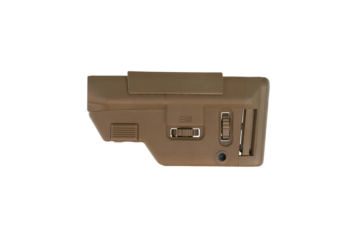 B5 Systems Collapsible Precision Stock, Coyote Brown, Long Length Cheek Riser - Stock & Brace for AR-15 - view 1