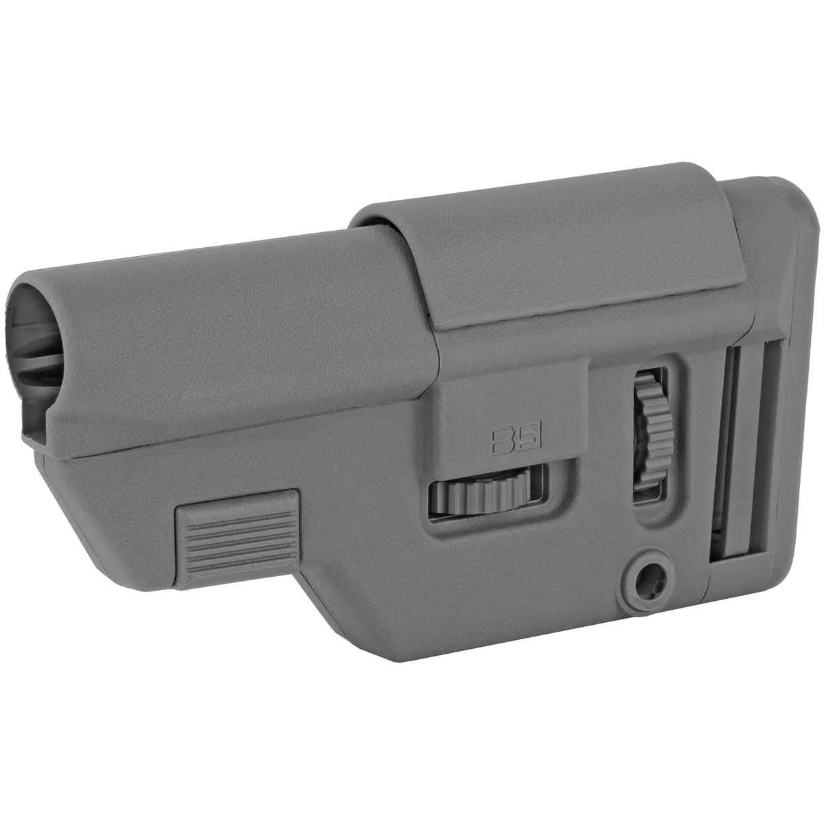 B5 Systems Collapsible Precision Stock, Gray, Short Length Cheek Riser - Stock & Brace for AR-15 - view 1