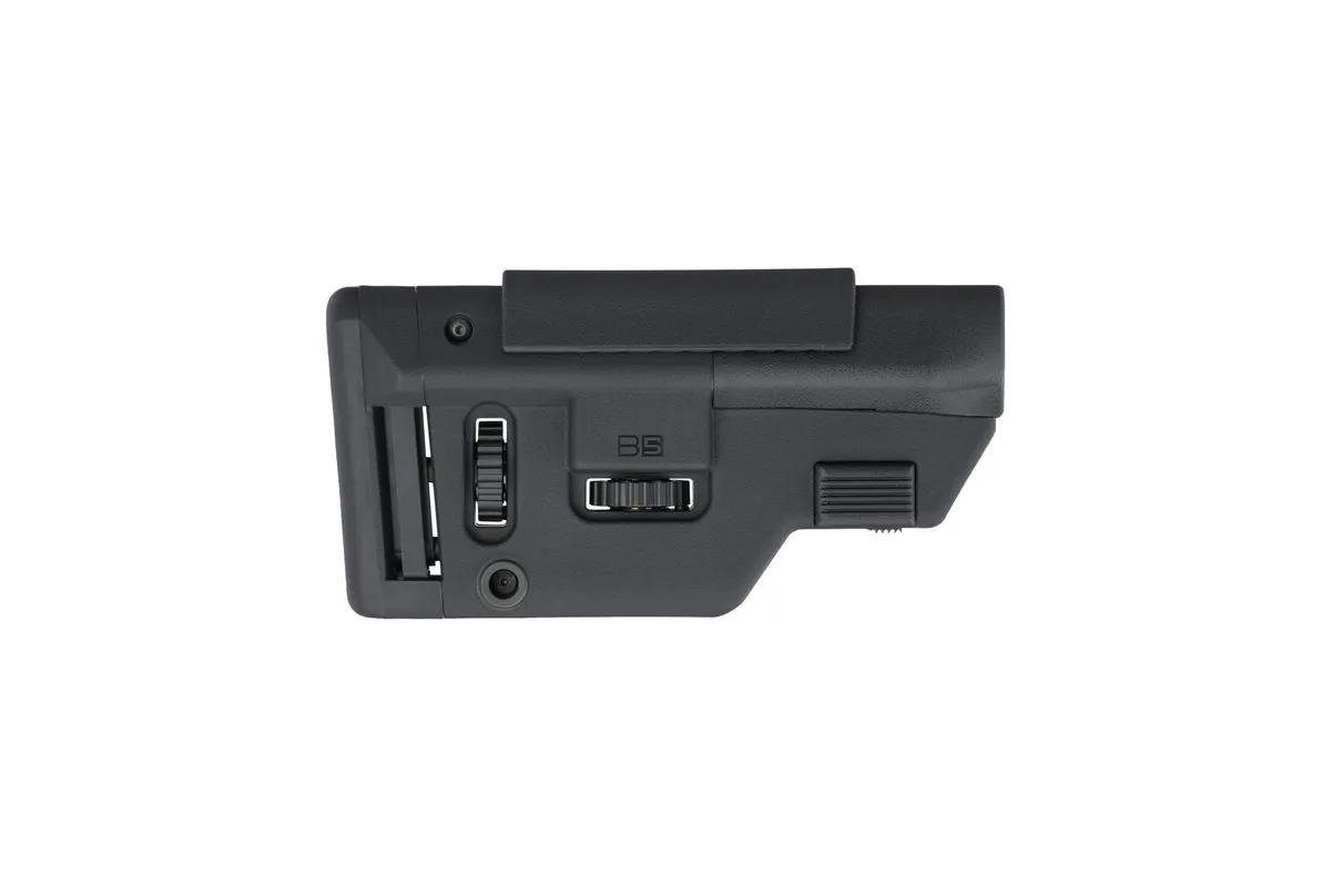 B5 Systems Collapsible Precision Stock, Stock, Black, Long Length Cheek Riser - Stock & Brace for AR-15 - view 2