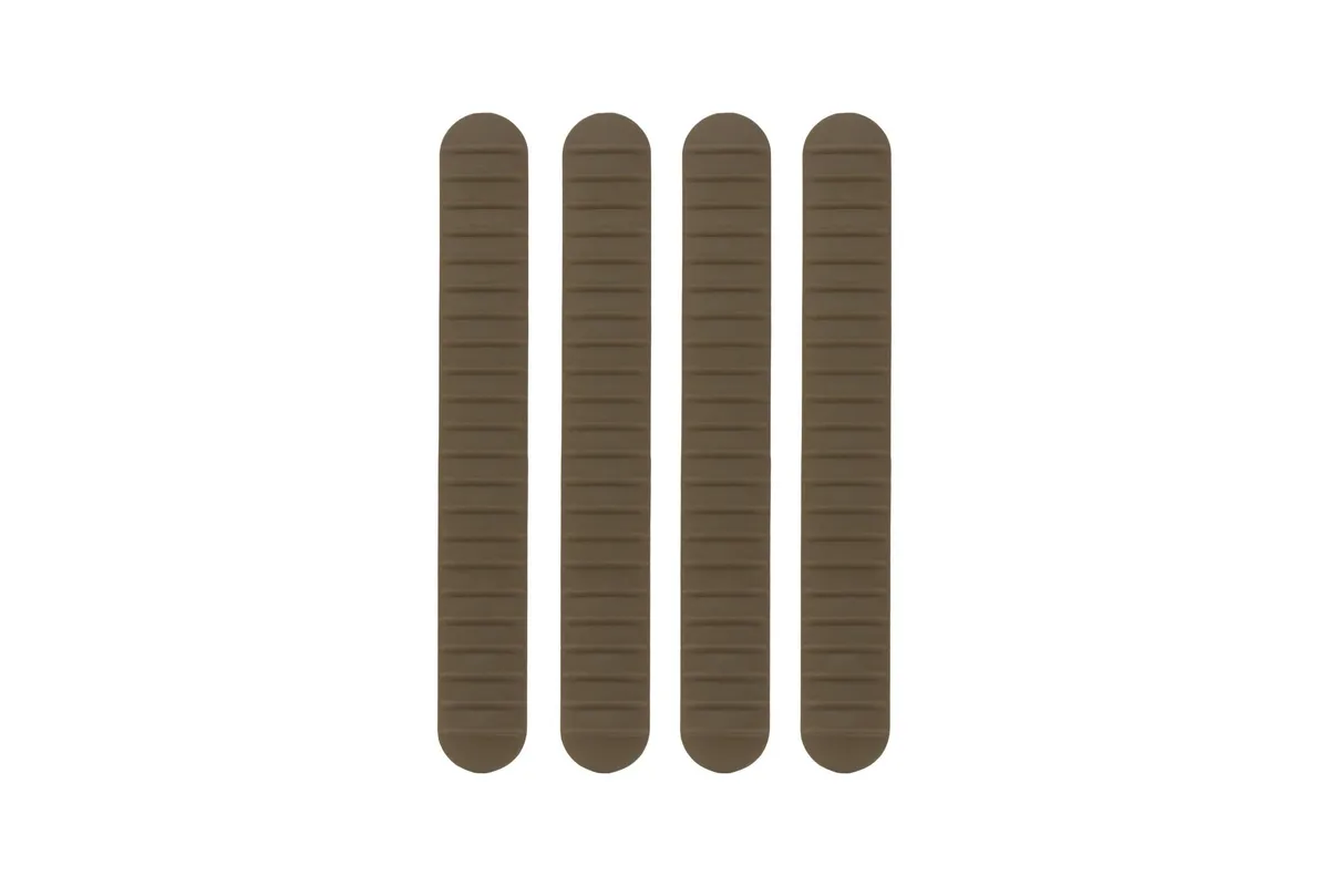 B5 Systems Rail Covers, 4 Pack, Fits M-LOK Rails, Matte, Coyote Brown - Handguard for AR-15 - view 1