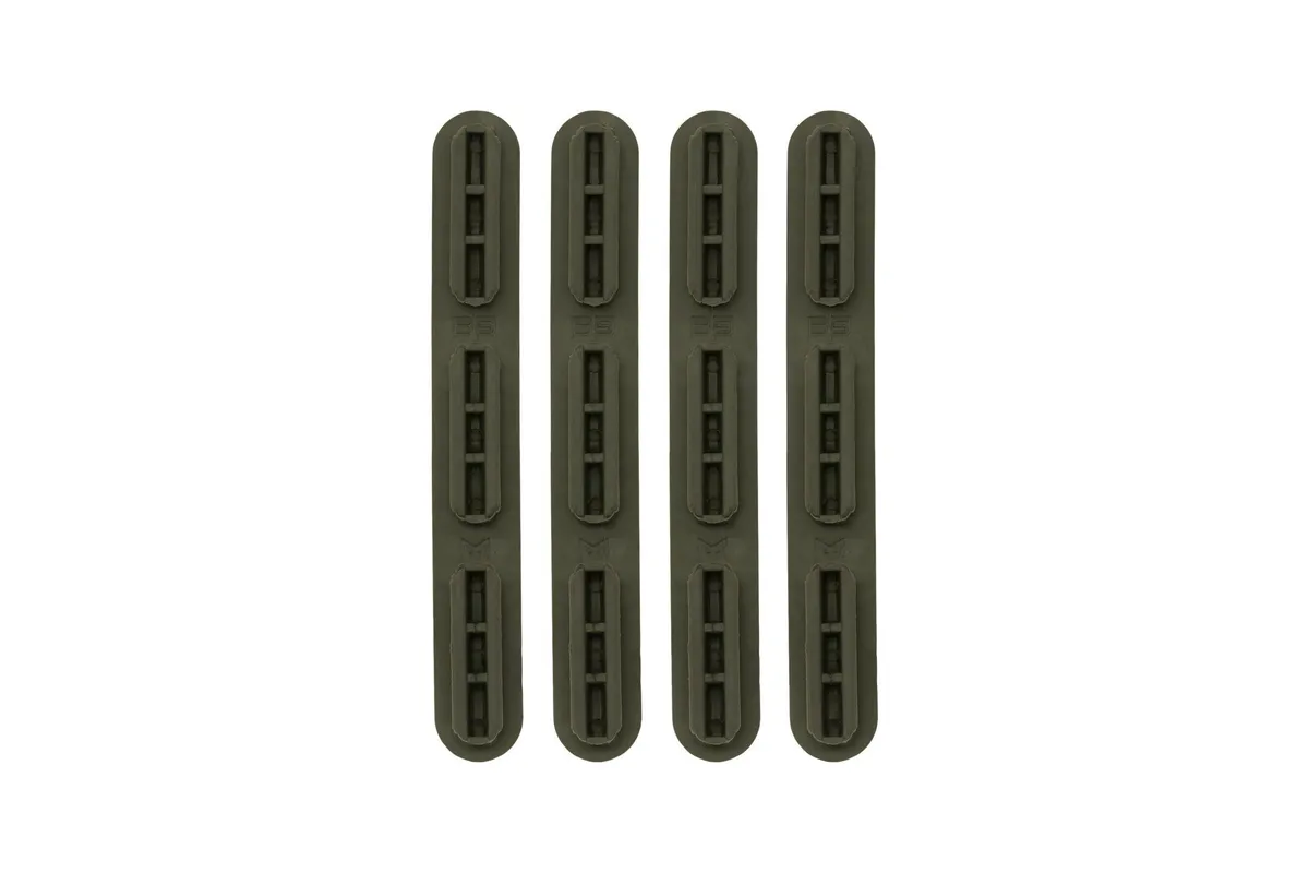 B5 Systems Rail Covers, 4 Pack, Fits M-LOK Rails, Matte, Olive Drab Green - Handguard for AR-15 - view 2