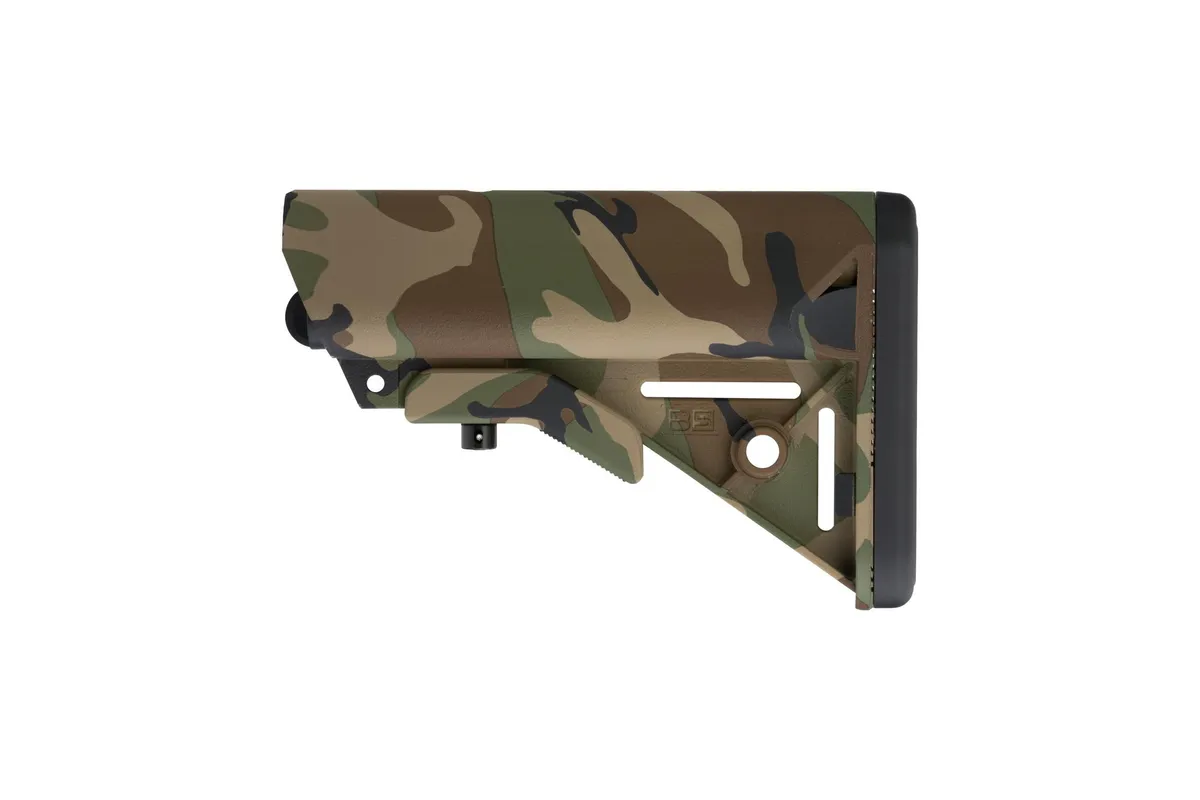 B5 Systems SOPMOD Enhanced Stock, Woodland Camo - SOP-1188 - Stock & Brace for AR-15 - view 1