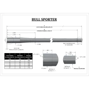 Ballistic Advantage Bull Sporter Profiled Blank (224 Bore) - Barrel for AR-15 - view 1