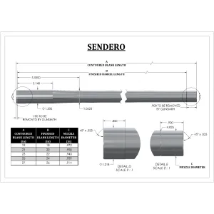 Ballistic Advantage Sendero Profiled Blank (224 Bore) - Barrel for AR-15 - view 1