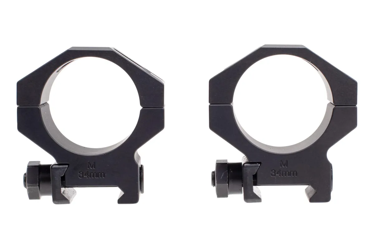 Barrett 34mm Zero-Gap Scope Rings - Medium Height - Optic Mount, vista 2