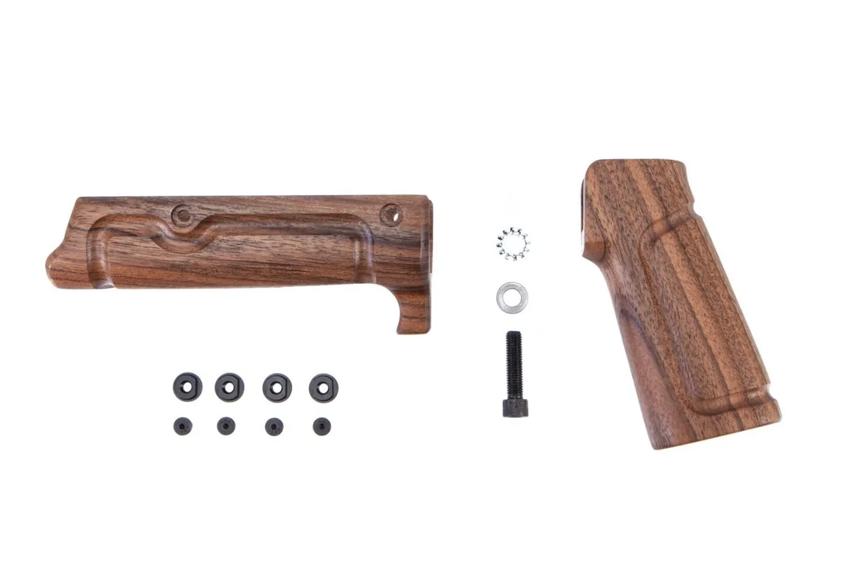 Battle Arms Development Battle Arms 2 Piece French Walnut Wood Furniture Kit for Rigidrail and Workhorse Series of Rails - BAD-WOOD-FW - Stock & Brace for AR-15 - view 1