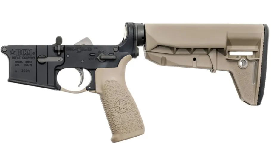 Bravo Company AR-15 COMPLETE WIDEBODY LOWER RECEIVER WITH MOD-2-SOPMOD STOCK - Lower Receiver for AR-15, vista 1