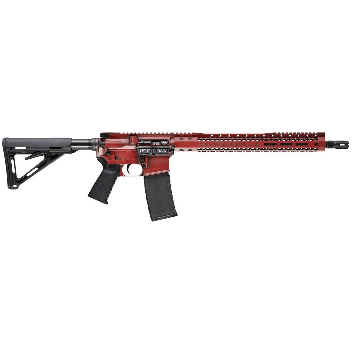 Black Rain Ordnance Spec 15 We The People 5.56x45mm 16" AR Rifle, Red Battleworn - BRO-WTP-RB - Complete Rifle, vista 1
