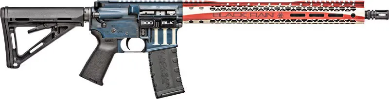 Black Rain Ordnance Spec+ Patriot BRO-PAT-300BLK-BETSY Rifle, 300 AAC Blackout, 16" Barrel, 30rd, Semi-Auto, Betsy Ross Flag Finish, Magpul MOE Stock. - Complete Rifle - view 1