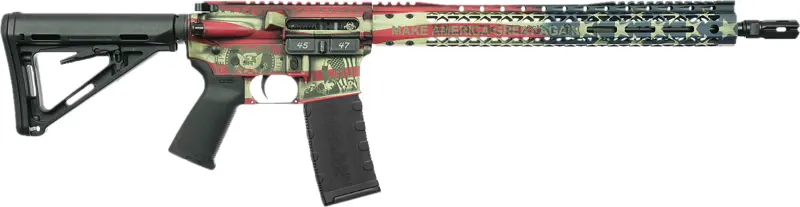 Black Rain Ordnance Spec15 Trump Patriot BRO24123101AMGLAG Rifle 5.56 NATO 16" 30+1 Semi-Auto, American Flag Cerakote, Threaded Barrel. - Complete Rifle - view 1