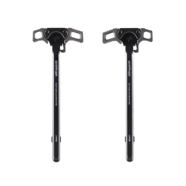Blackout Defense Stryker Ambi Gas-Deflecting Charging Handle Left-Hand Deflection Standard Lever Grey Grey CHG15LFSTNDARDGRY - Charging Handle for AR-15, vista 1