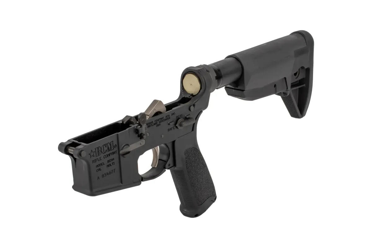 Bravo Company Complete Lower Receiver W/ Bcmgunfighter(TM) Stock For Ar-15 - Complete Lower Receiver W/ Gunfighter Stock Blk - Lower Receiver for AR-15, vista 1