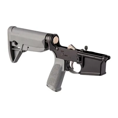 Bravo Company Complete Lower Receiver W/ Bcmgunfighter(TM) Stock For Ar-15 - Complete Lower Receiver W/ Gunfighter Stock Wolf Grey - Lower Receiver for AR-15, vista 1