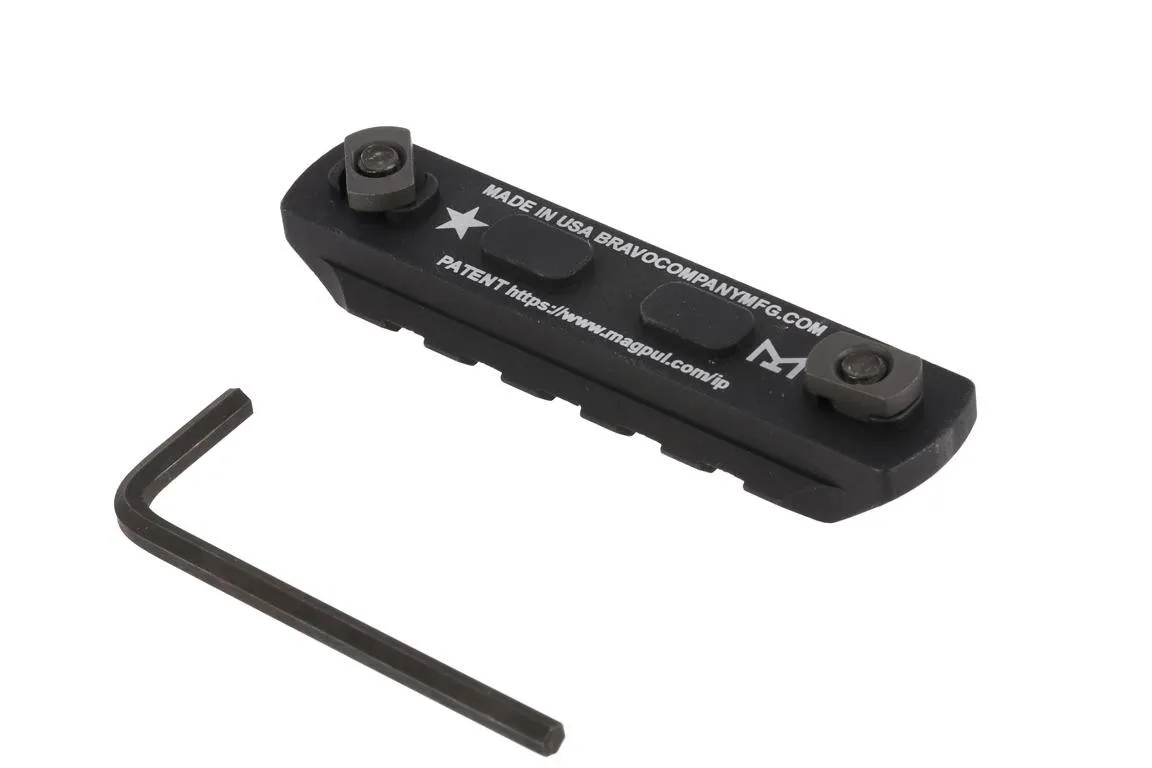 Bravo Company Manufacturing 3" Picatinny Rail Section - Aluminum - M-LOK - Optic Mount - view 2