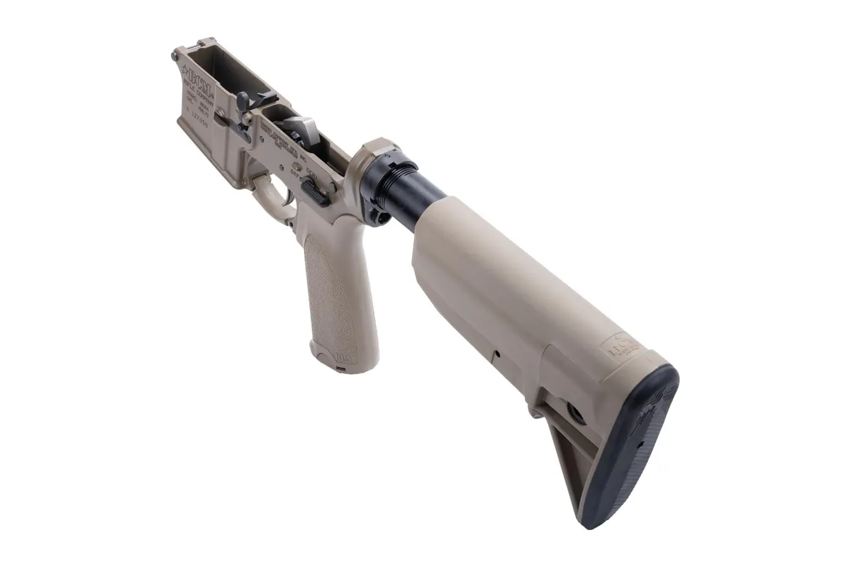 Bravo Company Manufacturing Complete AR-15 MK2 Lower Receiver with Mod 0 Stock - FDE - Primary Arms Exclusive - Lower Receiver for AR-15 - view 4