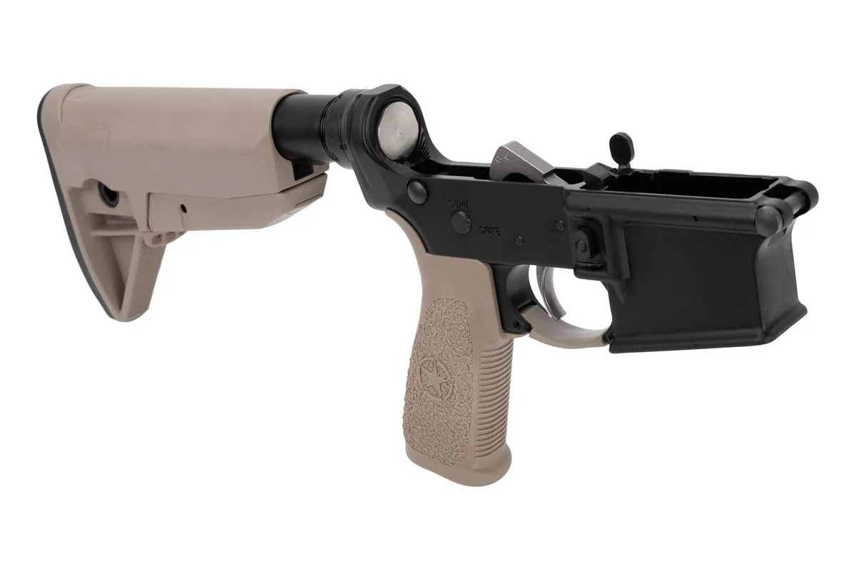 Bravo Company Manufacturing Complete Ar-15 Lower Receiver Assembly - Fde Furniture - Lower Receiver for AR-15, vista 2