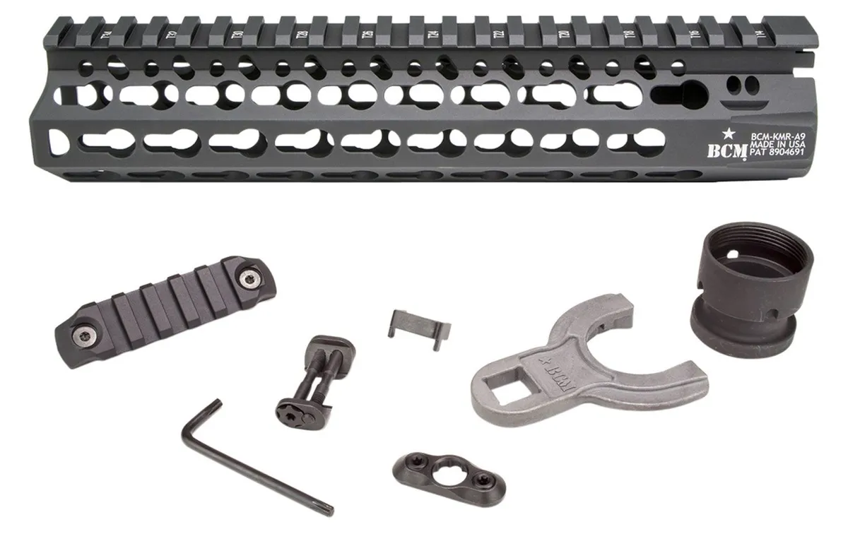 Bravo Company Manufacturing Kmr Alpha KeyMod Free Float Ar-15 Handguard - 9" - Handguard for AR-15 - view 1