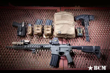 Bravo Company Mfg Angled Grip for AR-15 Rifle, Flat Dark Earth - BCM-KAG-KM-FDE - Foregrip for AR-15 - view 3
