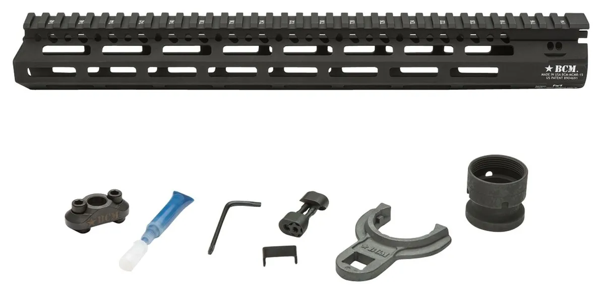 Bravo Company Mfg M-LOK 15" Modular Rail, Black - MCMR15556BLK - Handguard for AR-15, vista 1