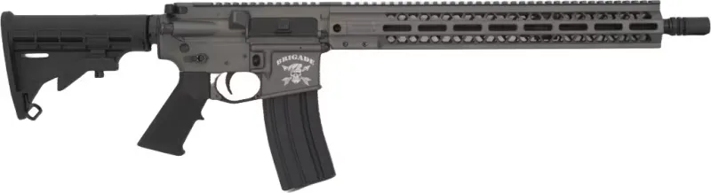 Brigade Mfg BRIG Brigade BM-15 5.56x45mm NATO 16" Tungsten Cerakote M-LOK Semi-Automatic Rifle - Complete Rifle - view 1