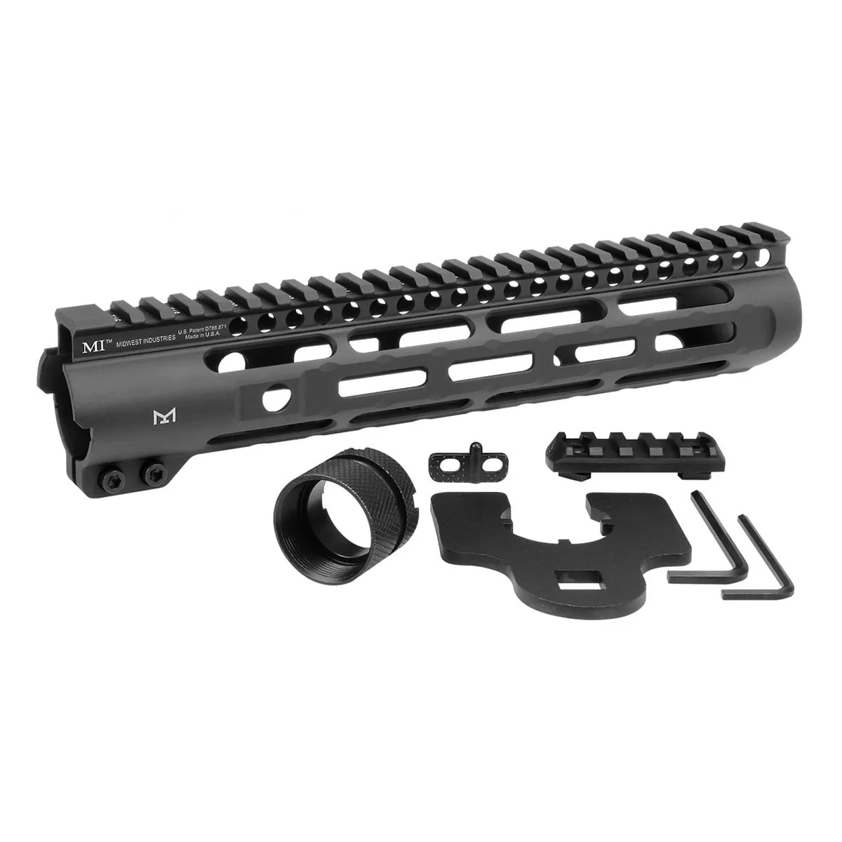 Midwest Industries Brownells Ar-15 10.5" M-Lok Handguard Lightweight Black - Handguard for AR-15 - view 1