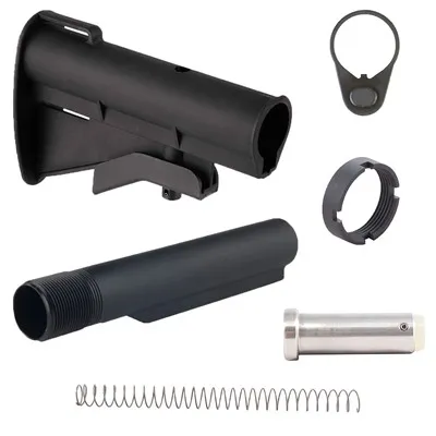Brownells Brn-10 Carbine Stock Assembly - Brn-10 Carbine Stock Set Black - Stock & Brace for AR-15, vista 1
