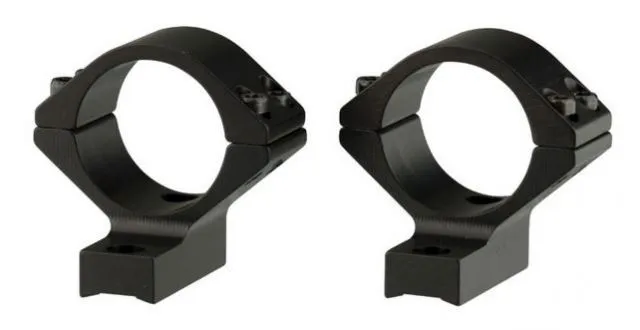 Browning 30mm Standard Aluminum Alloy Lightweight 2-Piece Integrated Scope Ring, Matte Black - 123011 - Optic Mount - view 2