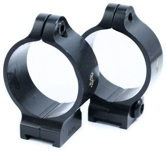Browning 30mm Standard Aluminum Alloy Lightweight 2-Piece Integrated Scope Ring, Matte Black - 123011 - Optic Mount - view 5