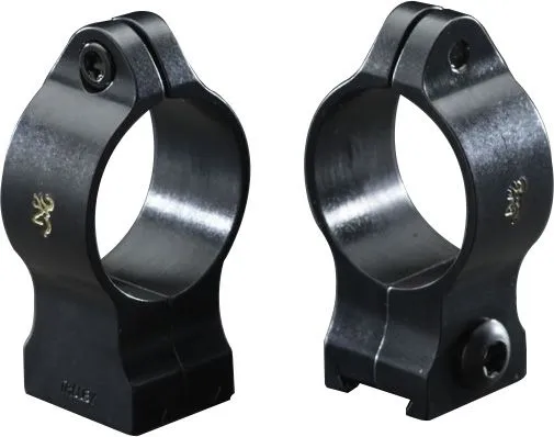 Browning A-Bolt II 1 inch Intermediate Aluminum Alloy 2-Piece Integrated Scope Ring, Matte Black - 12393 - Optic Mount - view 2