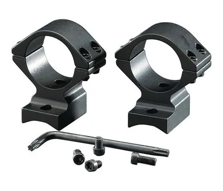 Browning A-Bolt II 1 inch Intermediate Aluminum Alloy 2-Piece Integrated Scope Ring, Matte Black - 12393 - Optic Mount - view 3