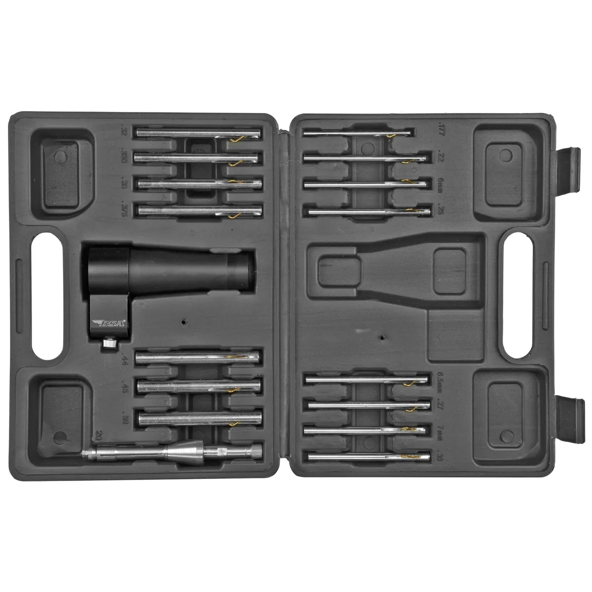 BSA Optics Bore Sight Kit, Includes Arbors from .177 to .50 cal and 12/20/28 Gauge - Laser, vista 2
