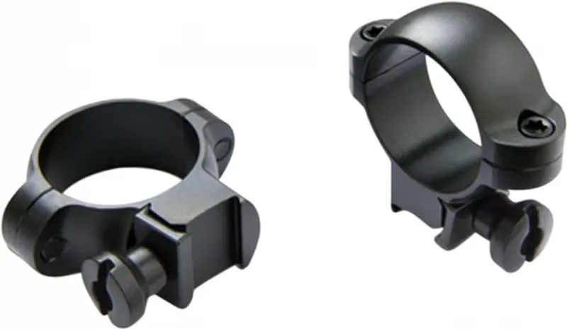 Burris Rimfire Deluxe .22 Cal 1" High Steel 2-Piece Scope Ring, Matte Black - 420076 - Optic Mount - view 1