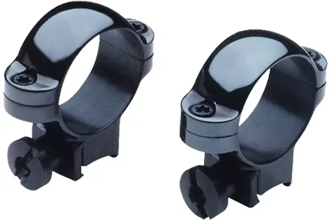 Burris Rimfire Deluxe .22 Cal 1" Medium Steel 2-Piece Scope Ring, Matte Black - 420069 - Optic Mount - view 1