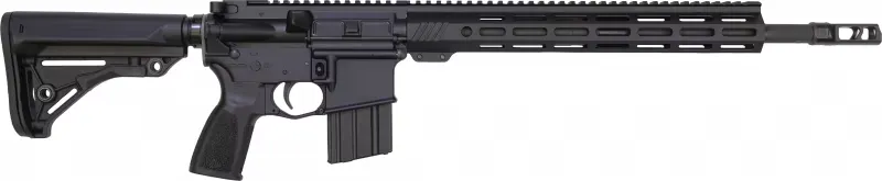 Bushmaster 0010015BLK Bravo Zulu 16" Barrel Black Anodized Aluminum Rec with 14" M-Lok Black 6 Position Collapsible Stock Black Polymer Grip - Complete Rifle, vista 1