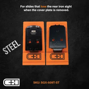 C&H Precision C&H Red-Dot Adapter Plate - Perfect Fit and Function - SGX-509T-ST - Optic Mount - view 1