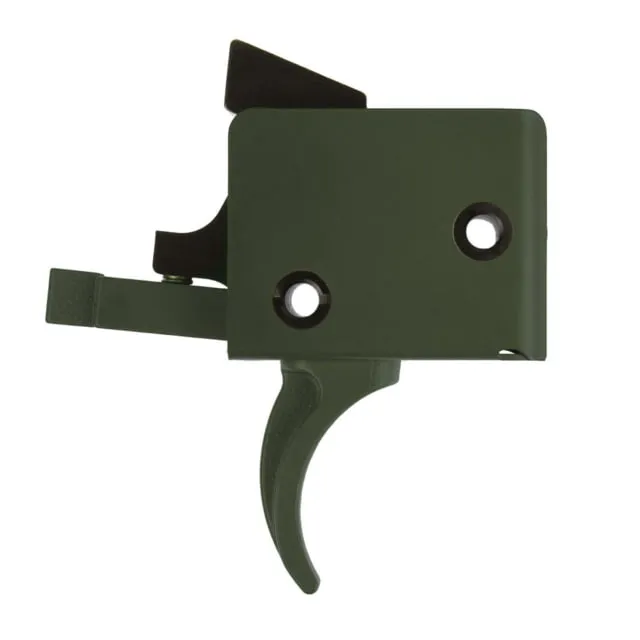 CMC Triggers AR-15/AR-10 Trigger Group Single Stage Small Pin Curved 4.5lb Pull Olive Drab Green - Trigger for AR-15, vista 1