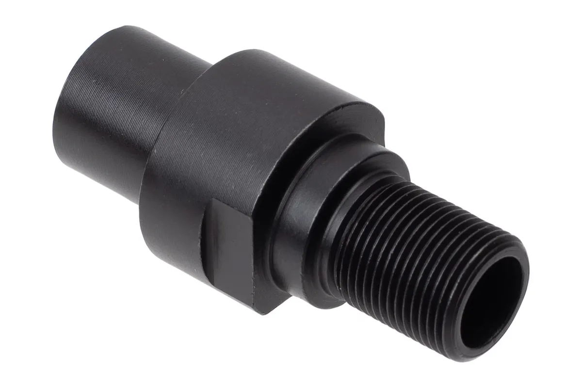 CMMG 1/2-28 Thread Adapter, Black - 57DA53A - Muzzle Device for AR-15, vista 1