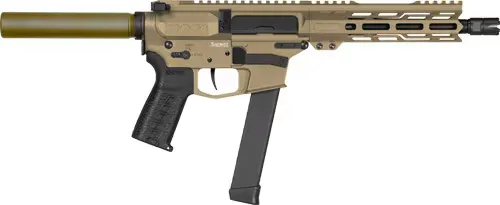 CMMG Banshee MkGs Pistol 9mm 8" 33-Round Radial Delayed Blowback Coyote Tan M-LOK Handguard - Handguard for AR-15, vista 1