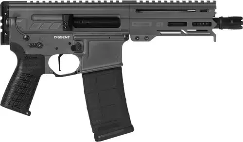 CMMG 30A0E33-TNG Dissent 300 Blackout 30+1 6.50", Tungsten Gray Cerakote Rec, OEM Grip, Picatinny Buffer Adapter - Complete Rifle - view 1