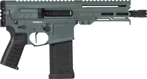 CMMG 54AA847-CG Dissent 5.7x28mm 32+1 6.50", Charcoal Green Cerakote Rec, OEM Grip, Picatinny Buffer Adapter - Complete Rifle, vista 1