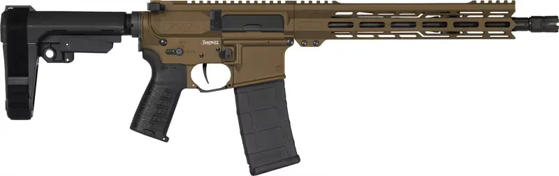 CMMG Banshee Mk4 55AC20A-MB Pistol, 5.56 NATO, 12.5" Barrel, 30 Rounds, Semi-Auto, Midnight Bronze, RIP Brace, M-LOK. - Complete Rifle, vista 1